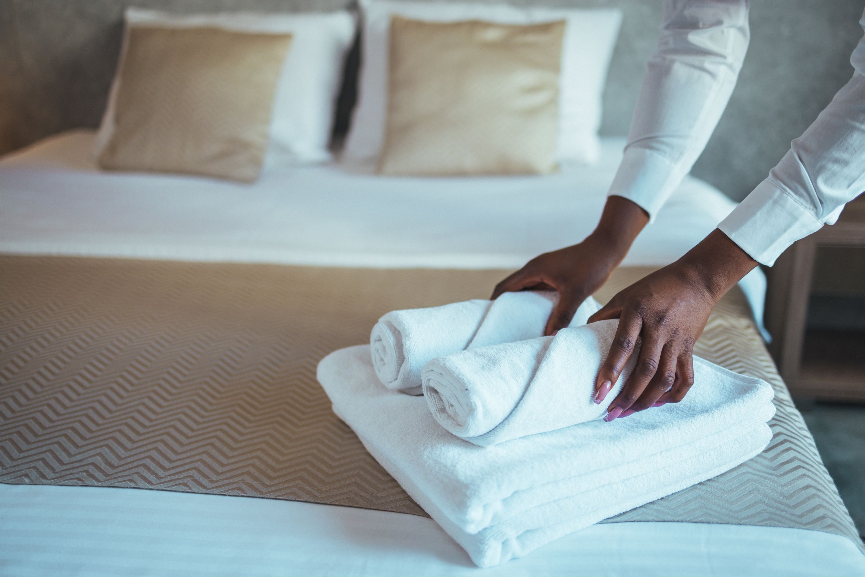 Hotel Laundry Shutterstock 2146978079